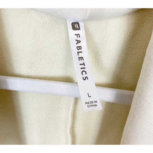 Fabletics "Sage" Open Front Jacket Cream Women's Large - Picture 11 of 15